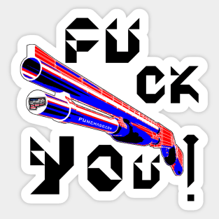 Fuck You, v. Black Text Sticker